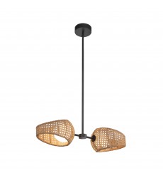  PD20602-BK/OP-Lanai 2 Head Black/Opal Glass LED Pendant