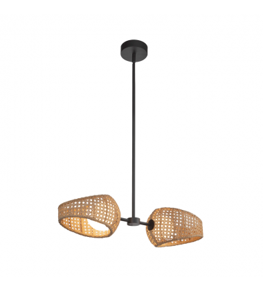 PD20602-BK/OP-UNV-Lanai 2 Head Black/Opal Glass LED Pendant