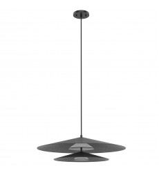  PD22907-GY-Cruz 24-in Felt - Gray LED Pendant