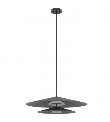  PD22907-GY-Cruz 24-in Felt - Gray LED Pendant