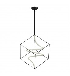  PD29226-BK-Script 26-in Black LED Pendant