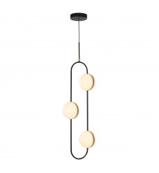 PD302003MBBG-Tagliato 3 Head Matte Black/Brushed Gold LED Pendant  PD302003MBBG-Tagliato 3 Head Matte Black/Brushed Gold LED Pendant