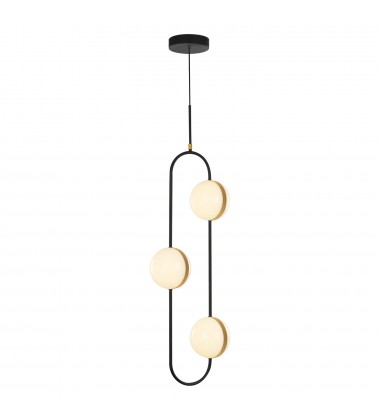 PD302003MBBG-Tagliato 3 Head Matte Black/Brushed Gold LED Pendant  PD302003MBBG-Tagliato 3 Head Matte Black/Brushed Gold LED Pendant