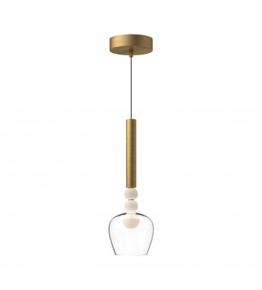 PD30501-BG/CL-Rise 6-in Brushed Gold/Clear LED Pendant PD30501-BG/CL-Rise 6-in Brushed Gold/Clear LED Pendant