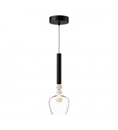 PD30501-BK/CL-Rise 6-in Black/Clear LED Pendant PD30501-BK/CL-Rise 6-in Black/Clear LED Pendant