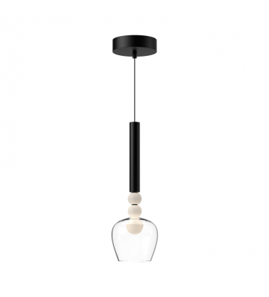 PD30501-BK/CL-UNV-Rise 6-in Black/Clear LED Pendant PD30501-BK/CL-UNV-Rise 6-in Black/Clear LED Pendant