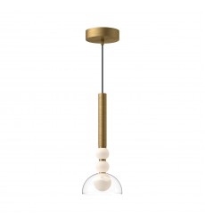  PD30502-BG/CL-Rise 6-in Brushed Gold/Clear LED Pendant