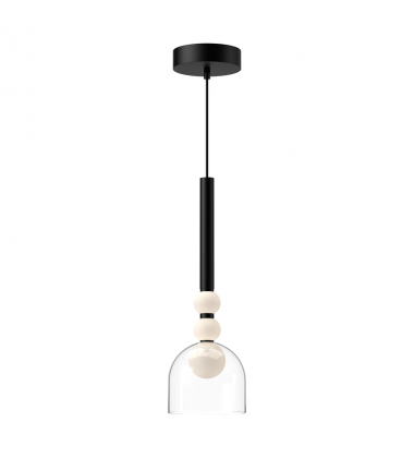 PD30505-BK/CL-UNV-Rise 6-in Black/Clear LED Pendant PD30505-BK/CL-UNV-Rise 6-in Black/Clear LED Pendant