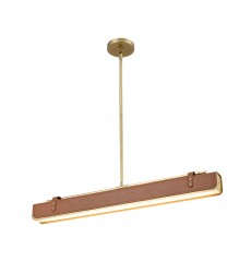  PD307931VBCL-Valise 31-in Vintage Brass/Cognac Leather LED Pendant