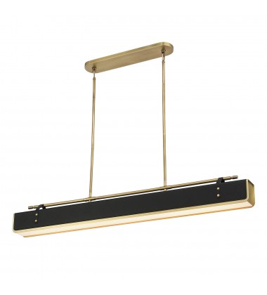 PD307960VBTL-Valise 60-in Vintage Brass/Tuxedo Leather LED Pendant PD307960VBTL-Valise 60-in Vintage Brass/Tuxedo Leather LED Pendant