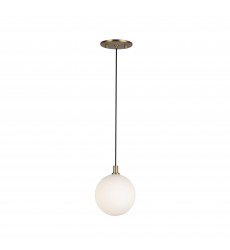  PD3106-BG/OP-Bolla 5-in Brushed Gold/Opal Glass LED Pendant