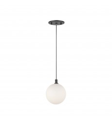  PD3106-BK/OP-Bolla 5-in Black/Opal Glass LED Pendant