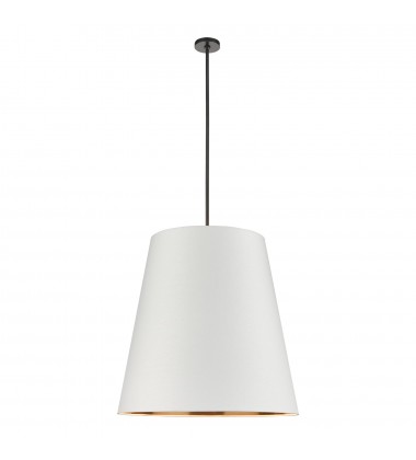  PD311030UBWG-Calor 30-in Urban Bronze/White Linen With Gold Parchment 3 Lights Pendant