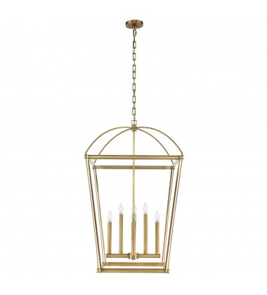  PD312224VB-Manor Vintage Brass 8 Lights Pendant