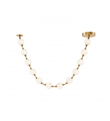  PD321712NB-Marni 12 Head Natural Brass LED Pendant