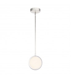  PD325106PNAR-Blanco 6-in Polished Nickel/Alabaster LED Pendant