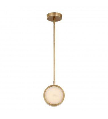 PD325106VBAR-Blanco 6-in Vintage Brass/Alabaster LED Pendant  PD325106VBAR-Blanco 6-in Vintage Brass/Alabaster LED Pendant