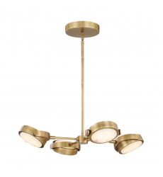 PD325428VBAR-UNV-010-Blanco 28-in Vintage Brass/Alabaster LED Pendant