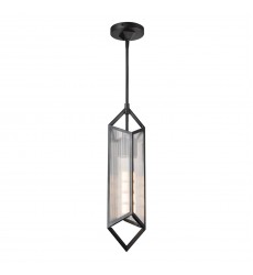  PD332119UBCR-Cairo 19-in Ribbed Glass/Urban Bronze 1 Light Pendant
