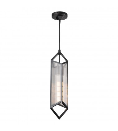  PD332119UBCR-Cairo 19-in Ribbed Glass/Urban Bronze 1 Light Pendant