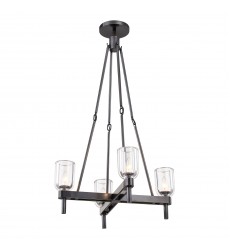  PD338422UBCC-Lucian 22-in Clear Crystal/Urban Bronze 4 Lights Pendant