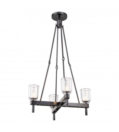  PD338422UBCC-Lucian 22-in Clear Crystal/Urban Bronze 4 Lights Pendant