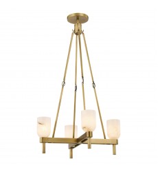  PD338422VBAR-Lucian 22-in Vintage Brass/Alabaster 4 Lights Pendant