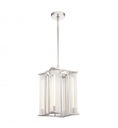 PD339415PNCR-Sabre 11-in Polished Nickel/Ribbed Glass LED Pendant