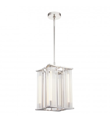  PD339415PNCR-Sabre 11-in Polished Nickel/Ribbed Glass LED Pendant