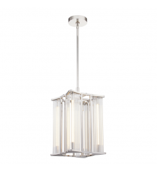 PD339415PNCR-UNV-Sabre 11-in Polished Nickel/Ribbed Glass LED Pendant