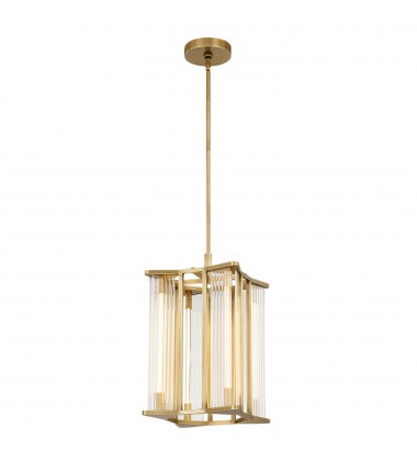  PD339415VBCR-Sabre 11-in Ribbed Glass/Vintage Brass LED Pendant