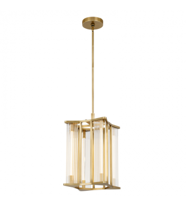PD339415VBCR-UNV-Sabre 11-in Ribbed Glass/Vintage Brass LED Pendant PD339415VBCR-UNV-Sabre 11-in Ribbed Glass/Vintage Brass LED Pendant