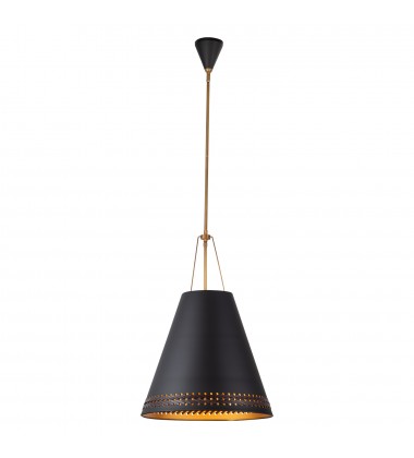 PD342020MBHL-Brickell 20-in Matte Black/Hazelnut Leather 3 Lights Pendant PD342020MBHL-Brickell 20-in Matte Black/Hazelnut Leather 3 Lights Pendant