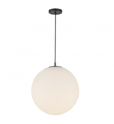 PD34216-BK/OP-Marco 16-in Black/Opal Glass Socket Pendant