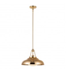  PD344014PBGO-Palmetto 14-in Polished Brass/Glossy Opal 1 Light Pendant