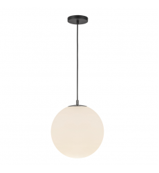PD34612-BK/OP-Marco 12-in,196-in Black/Opal Glass Socket Pendant