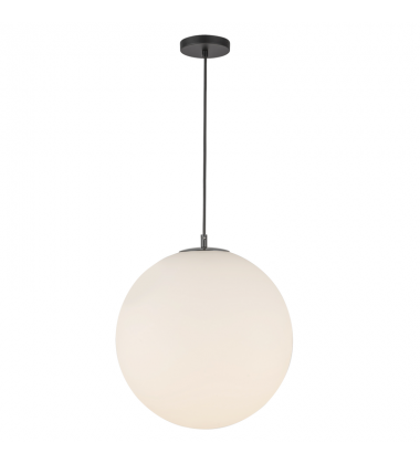 PD34616-BK/OP-Marco 16-in,196-in Black/Opal Glass Socket Pendant