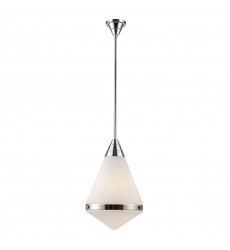  PD348022PNOP-Willard 22-in Polished Nickel/Opal Matte Glass 1 Light Pendant