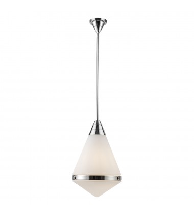  PD348022PNOP-Willard 22-in Polished Nickel/Opal Matte Glass 1 Light Pendant