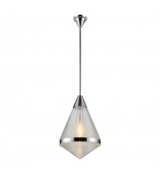  PD348022PNPG-Willard 22-in Polished Nickel/Prismatic Glass 1 Light Pendant