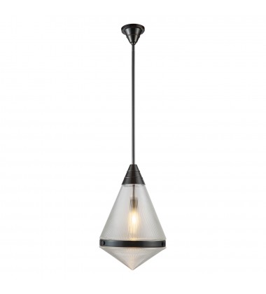  PD348022UBPG-Willard 22-in Urban Bronze/Prismatic Glass 1 Light Pendant