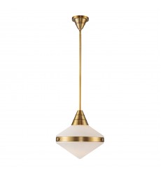 PD348114VBOP-Willard 14-in Vintage Brass/Opal Matte Glass 1 Light Pendant PD348114VBOP-Willard 14-in Vintage Brass/Opal Matte Glass 1 Light Pendant