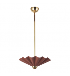 PD354016BGD-Furrow 16-in Red dimmable LED Pendant