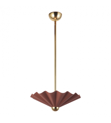 PD354016BGD-Furrow 16-in Red dimmable LED Pendant