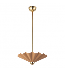 PD354016PEC-Furrow 16-in Red dimmable LED Pendant