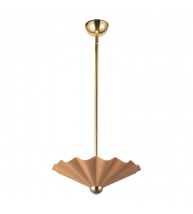 PD354016PEC-Furrow 16-in Red dimmable LED Pendant