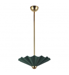 PD354016PGN-Furrow 16-in Green dimmable LED Pendant