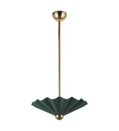 PD354016PGN-Furrow 16-in Green dimmable LED Pendant