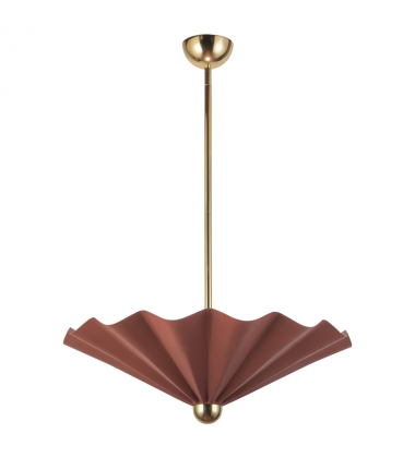 PD354125BGD-Furrow 25-in Red dimmable LED Pendant