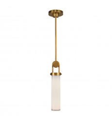  PD355015VBGO-Wynwood 15-in Vintage Brass/Glossy Opal 1 Light Pendant
